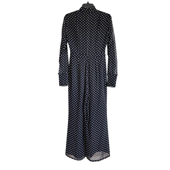 ALEXIS TANELLI BLACK EMBROIDERED DOT JUMPSUIT - Picture 9 of 9